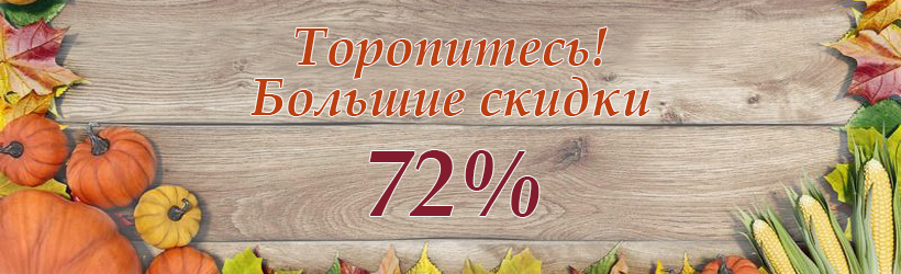 Распродажа мероприятий -72% Осень